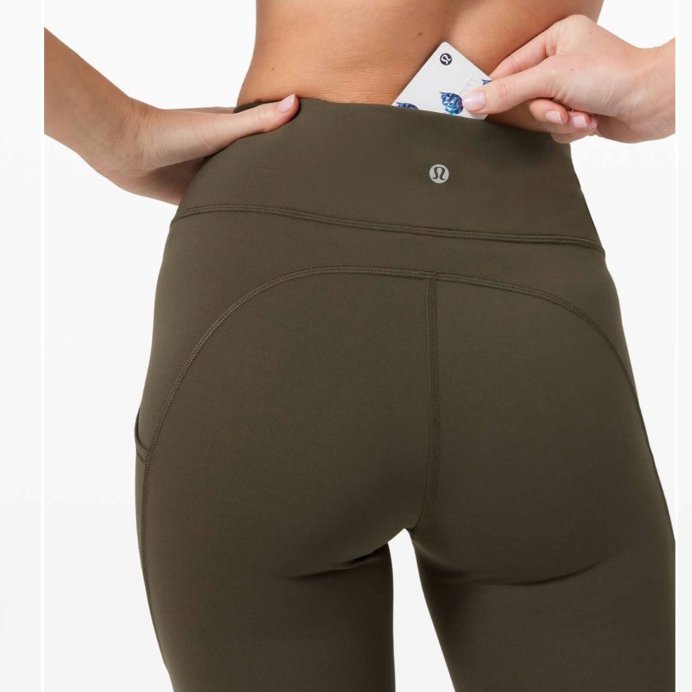 Lululemon Invigorate High Rise Dark Olive Leggings 4